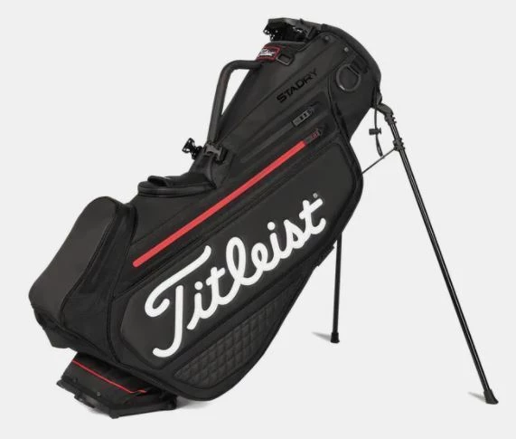 Titleist Premium StaDry Waterproof Stand Bag - Black/Red 3 Titleist Premium StaDry Waterproof Stand Bag - Black/Red