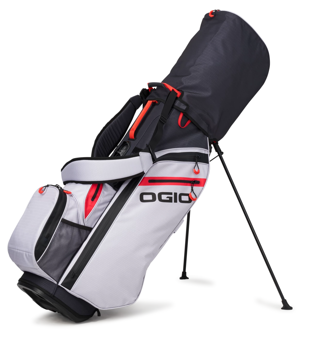 Ogio Golf All Elements Hybrid Golf Bag - Grey Flo Red 2023 5 Ogio Golf All Elements Hybrid Golf Bag - Grey Flo Red 2023 - Image 3