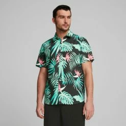 PUMA Golf PUMA X PTC Paradise Button Down Golf Shirt -Golf Clubs Sales Store cedx8bvcwupftpzgtqlm