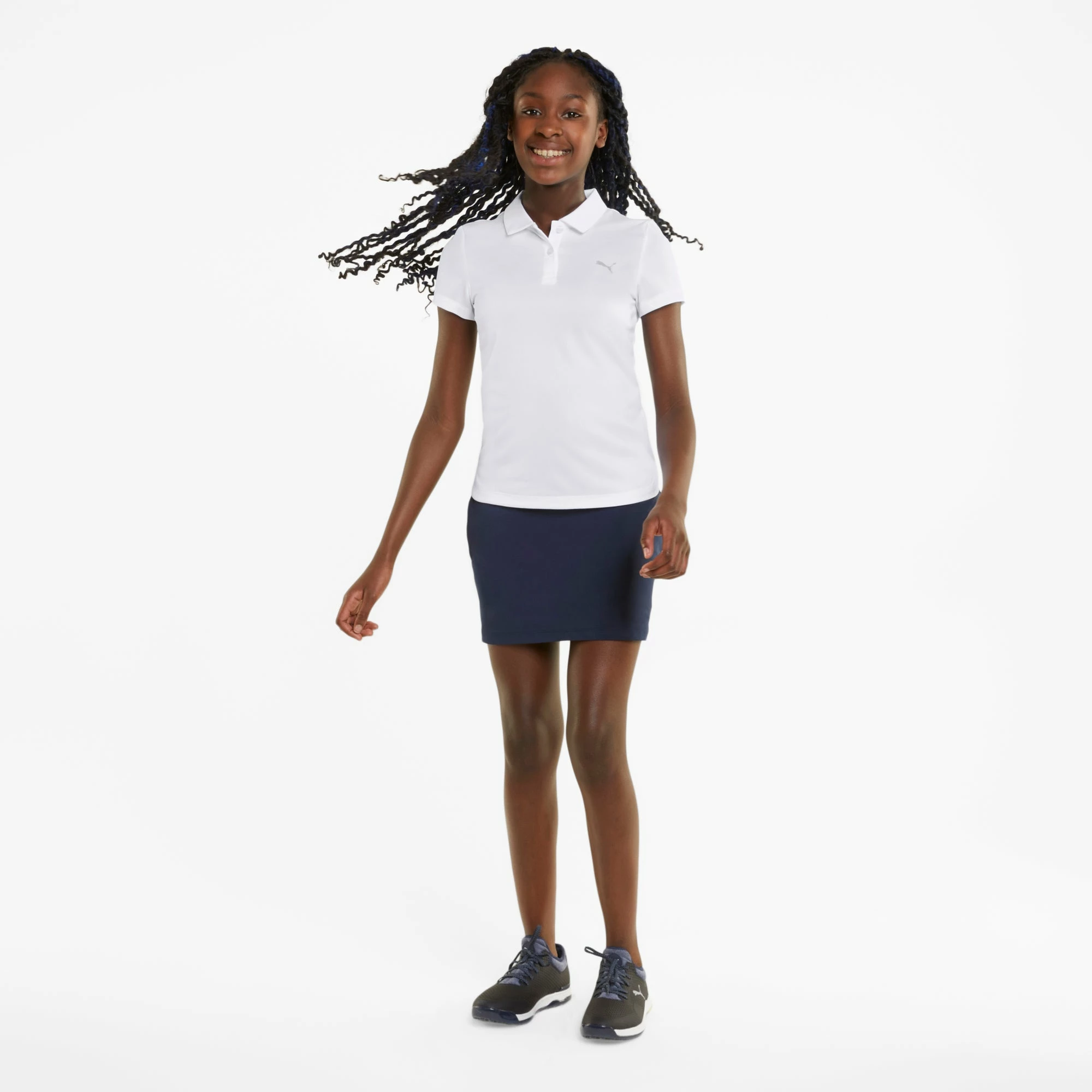 PUMA Golf Girl's Junior Essential Golf Polo 8 PUMA Golf Girl's Junior Essential Golf Polo - Image 6