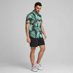 PUMA Golf PUMA X PTC Paradise Button Down Golf Shirt -Golf Clubs Sales Store pelvmb6yijk4lokzmndi