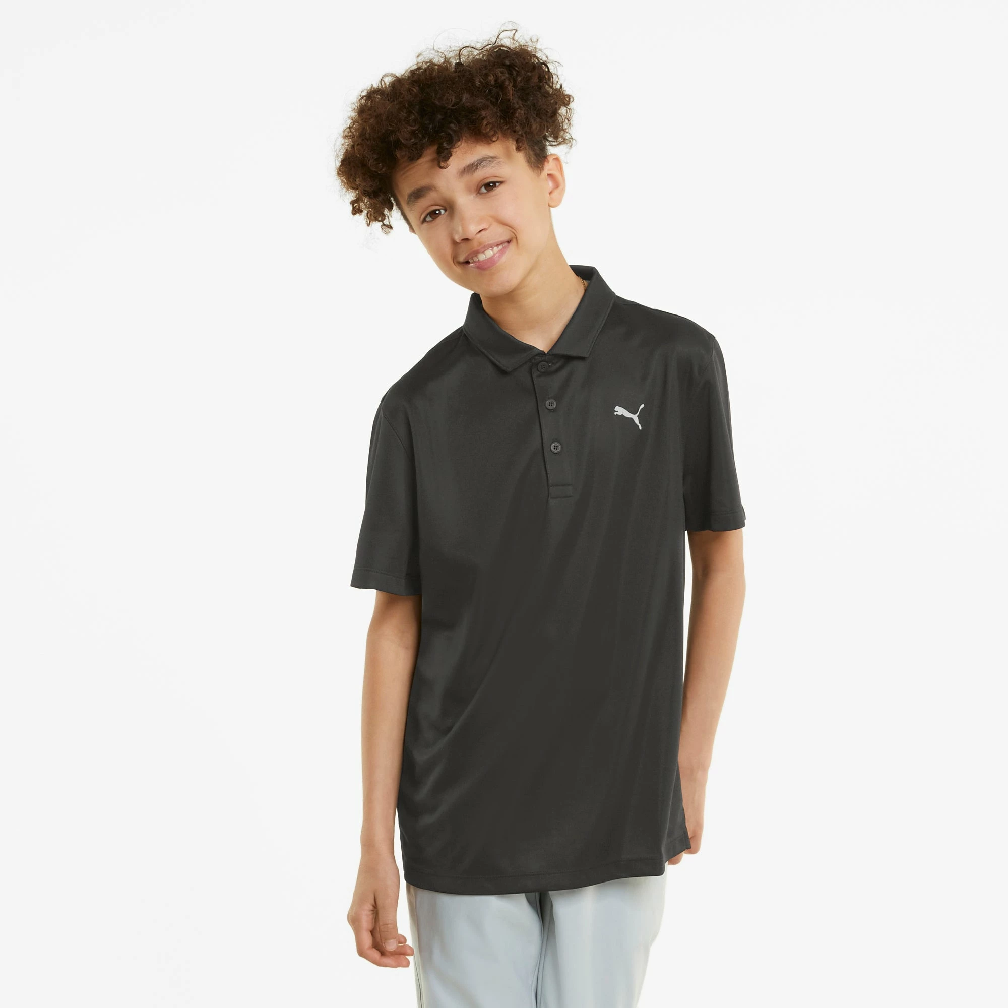 PUMA Golf Boy's Junior Essential Golf Polo 4 PUMA Golf Boy's Junior Essential Golf Polo - Image 2