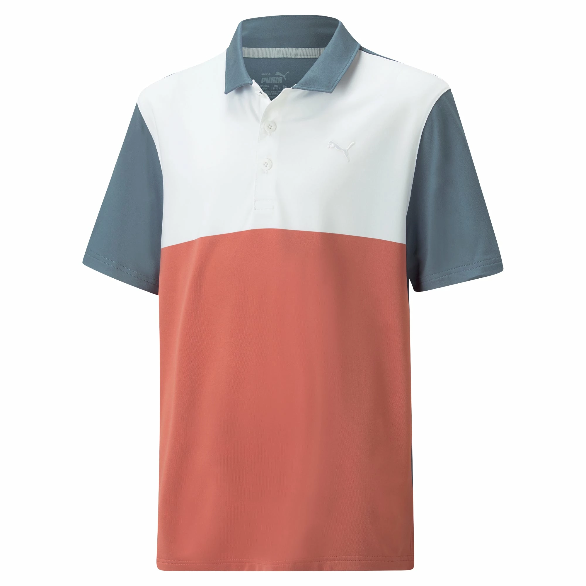 PUMA Golf Boy's CLOUDSPUN Colorblock Golf Polo 5 PUMA Golf Boy's CLOUDSPUN Colorblock Golf Polo - Image 3