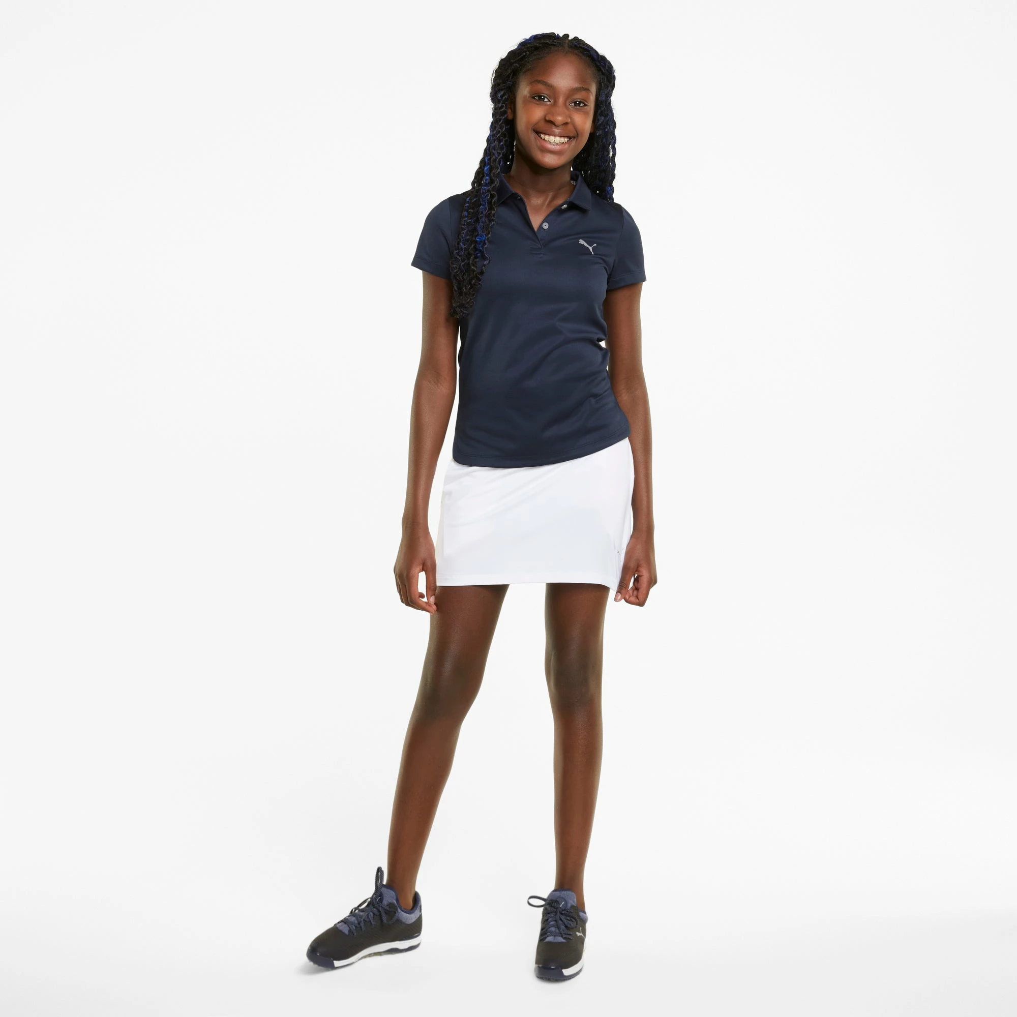 PUMA Golf Girl's Junior Essential Golf Polo 7 PUMA Golf Girl's Junior Essential Golf Polo - Image 5