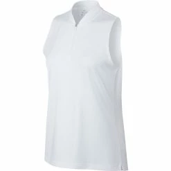 Nike Golf Nike Dri Fit Womens Sleeveless Golf Polo -Golf Clubs Sales Store 10268 100WHITE