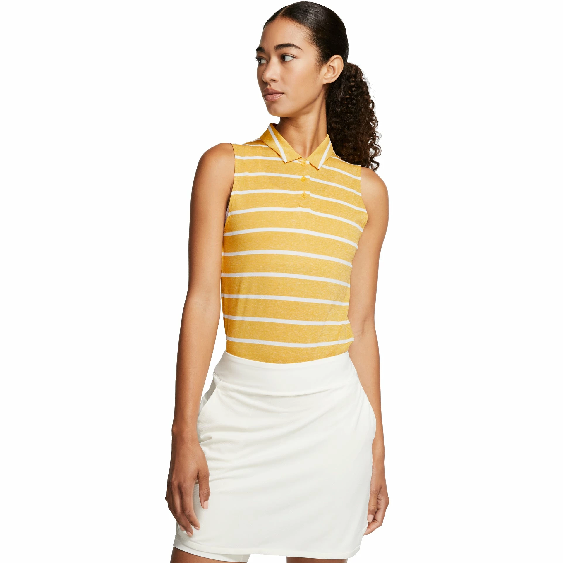 Nike Golf Nike Dri-FIT Striped Sleeveless Womens Golf Polo 3 Nike Golf Nike Dri-FIT Striped Sleeveless Womens Golf Polo