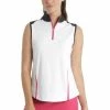 CHASE 54 Chase54 Venom Womens Sleeveless Golf Polo 2 CHASE 54 Chase54 Venom Womens Sleeveless Golf Polo -Golf Clubs Sales Store 10505 WHITE