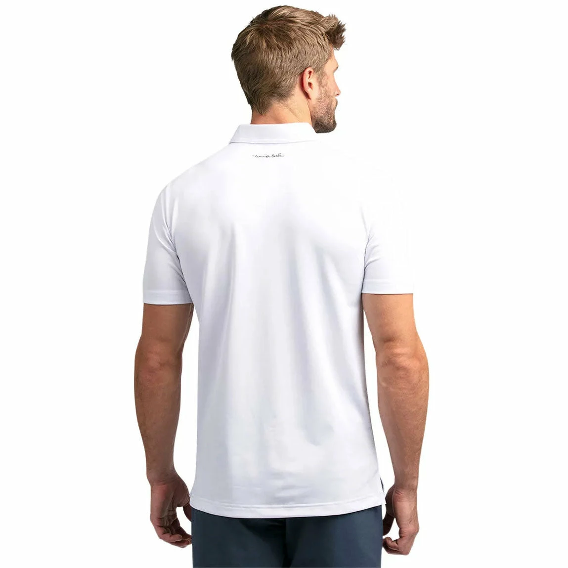 TravisMathew Sea To Sea White Mens Golf Polo 4 TravisMathew Sea To Sea White Mens Golf Polo - Image 2