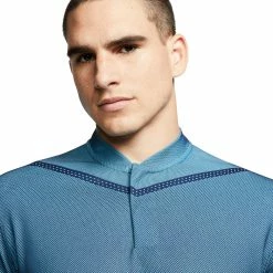 Nike Golf Nike Dri-FIT Tiger Woods Blade Mens Golf Polo -Golf Clubs Sales Store 13192 486BLUEFURY 1