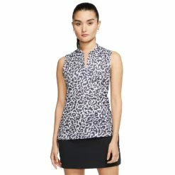 Nike Golf Nike Dri Fit Victory Printed Womens Sleeveless Golf Polo -Golf Clubs Sales Store 13307 015GRIDIRON