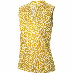 Nike Golf Nike Dri Fit Victory Printed Womens Sleeveless Golf Polo -Golf Clubs Sales Store 13307 845LASERORANG