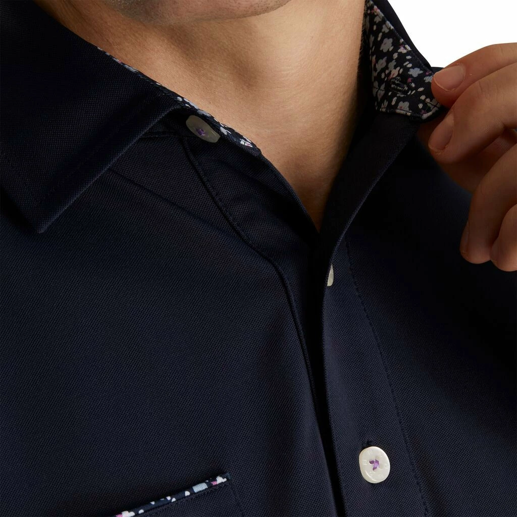 FootJoy Super Stretch Pique Self Collar Mens Golf Polo 5 FootJoy Super Stretch Pique Self Collar Mens Golf Polo - Image 3