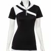 EP NY Work It Graphic Blocked Womens Golf Polo -Golf Clubs Sales Store 13915 003BLACKMULTI