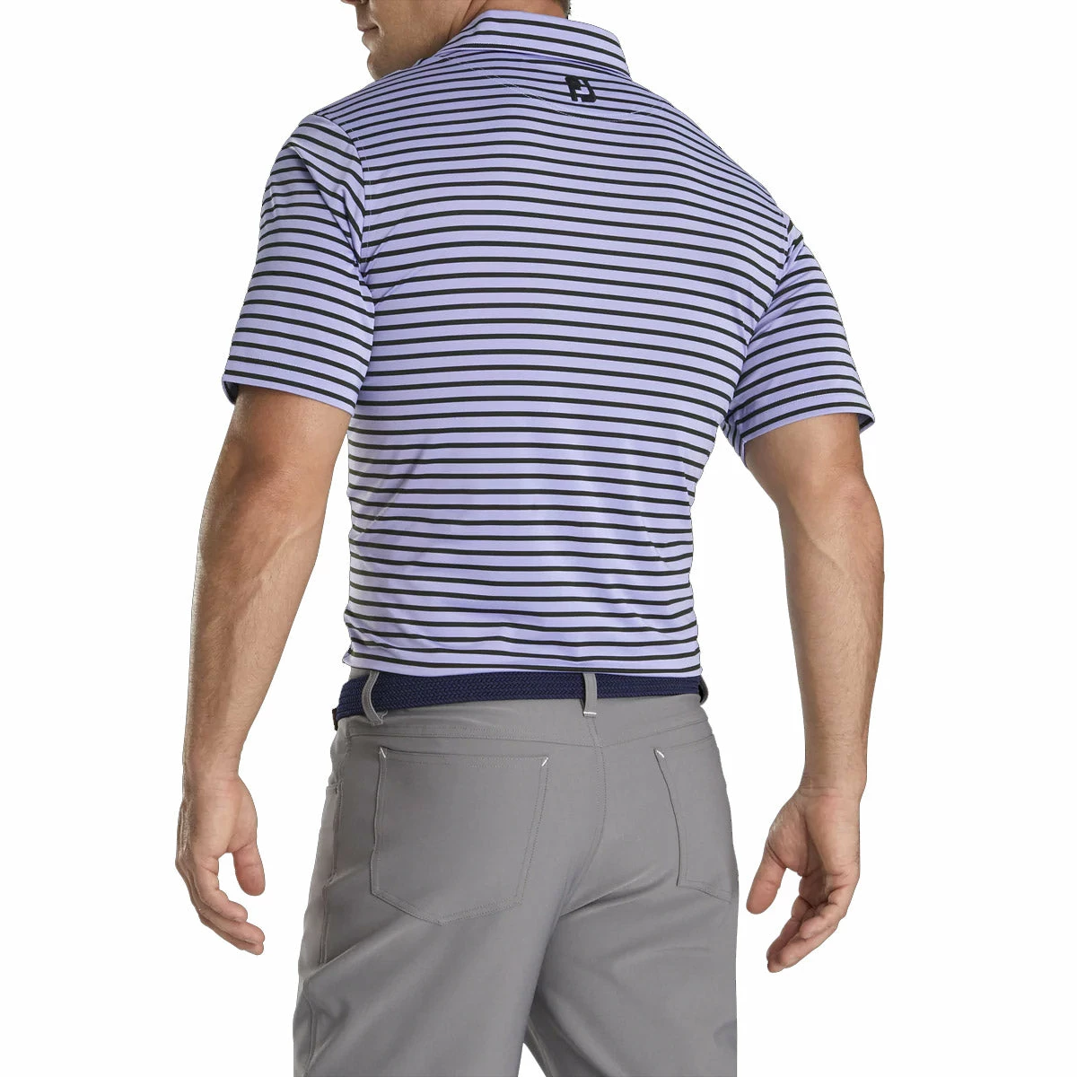 FootJoy Lisle 2-Color Stripe Mens Golf Polo 4 FootJoy Lisle 2-Color Stripe Mens Golf Polo - Image 2