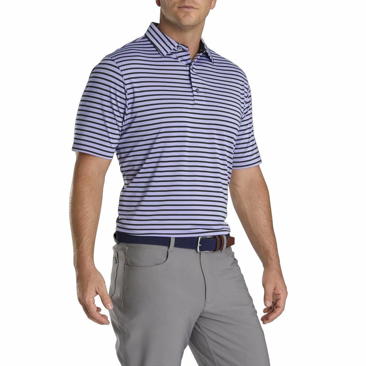 FootJoy Lisle 2-Color Stripe Mens Golf Polo 3 FootJoy Lisle 2-Color Stripe Mens Golf Polo