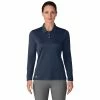 Adidas Golf Adidas Performance Navy Womens Long Sleeve Golf Polo -Golf Clubs Sales Store 18728 COLLEGIATENAVY