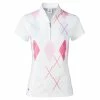 Daily Sports Aletta White Argyle Womens Golf Polo -Golf Clubs Sales Store 18879 WHITE100 ade81400 2e44 4c0b 803c 2bbe4f54b181