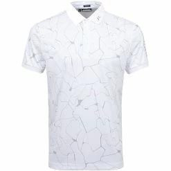 J.Lindeberg J. Lindeberg Tour Tech AF Print Mens Golf Polo -Golf Clubs Sales Store 19476 SLITWHITE