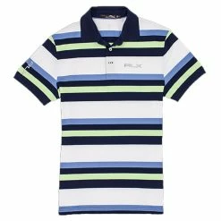 Polo Ralph Lauren RLX Pro Fit Engineered Stripe Pique Topspin Lime Mens Golf Polo