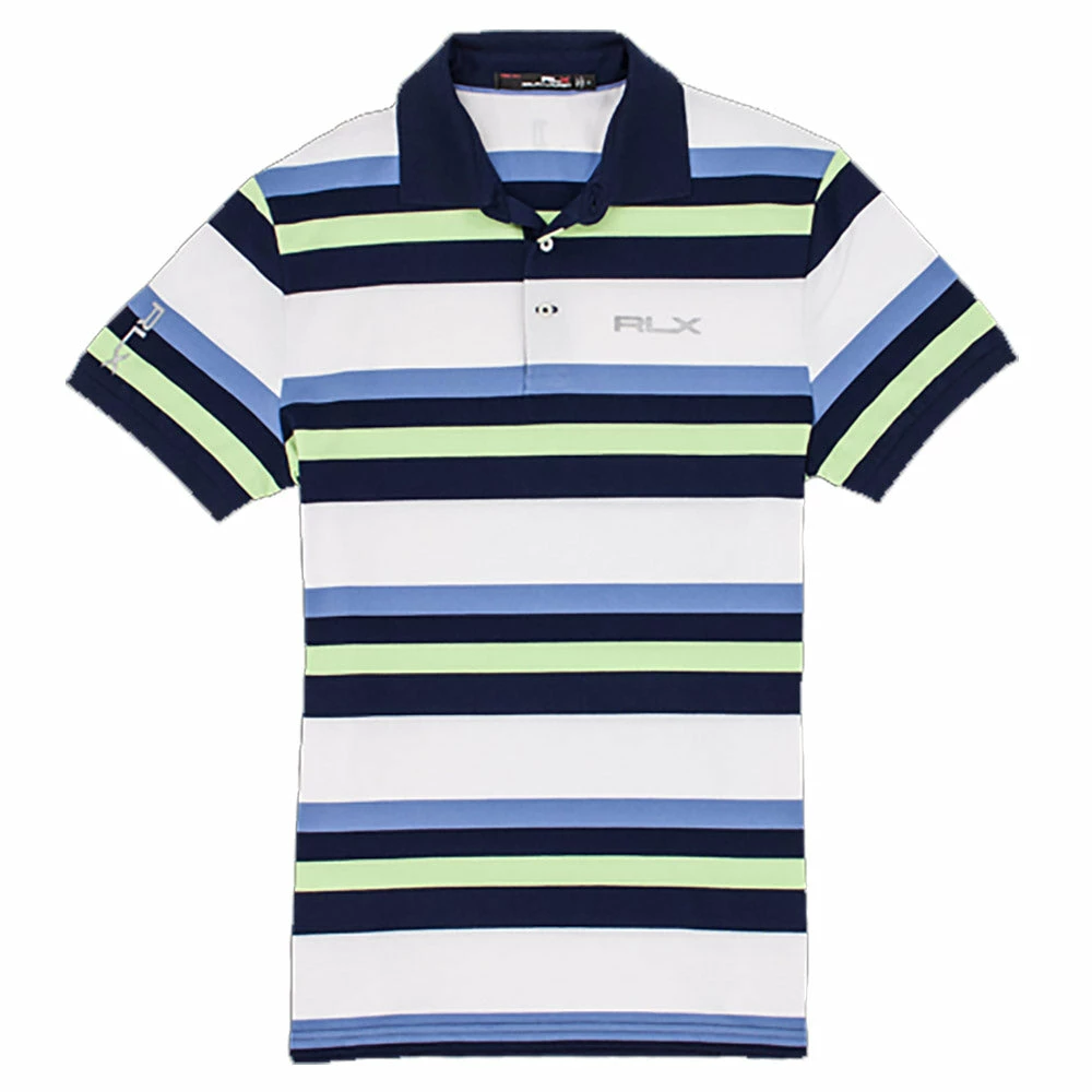Polo Ralph Lauren RLX Pro Fit Engineered Stripe Pique Topspin Lime Mens Golf Polo 3 Polo Ralph Lauren RLX Pro Fit Engineered Stripe Pique Topspin Lime Mens Golf Polo