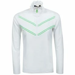 Polo Ralph Lauren Ralph Lauren Chevron Ruffle White Womens 1/4 Zip Golf Pullover