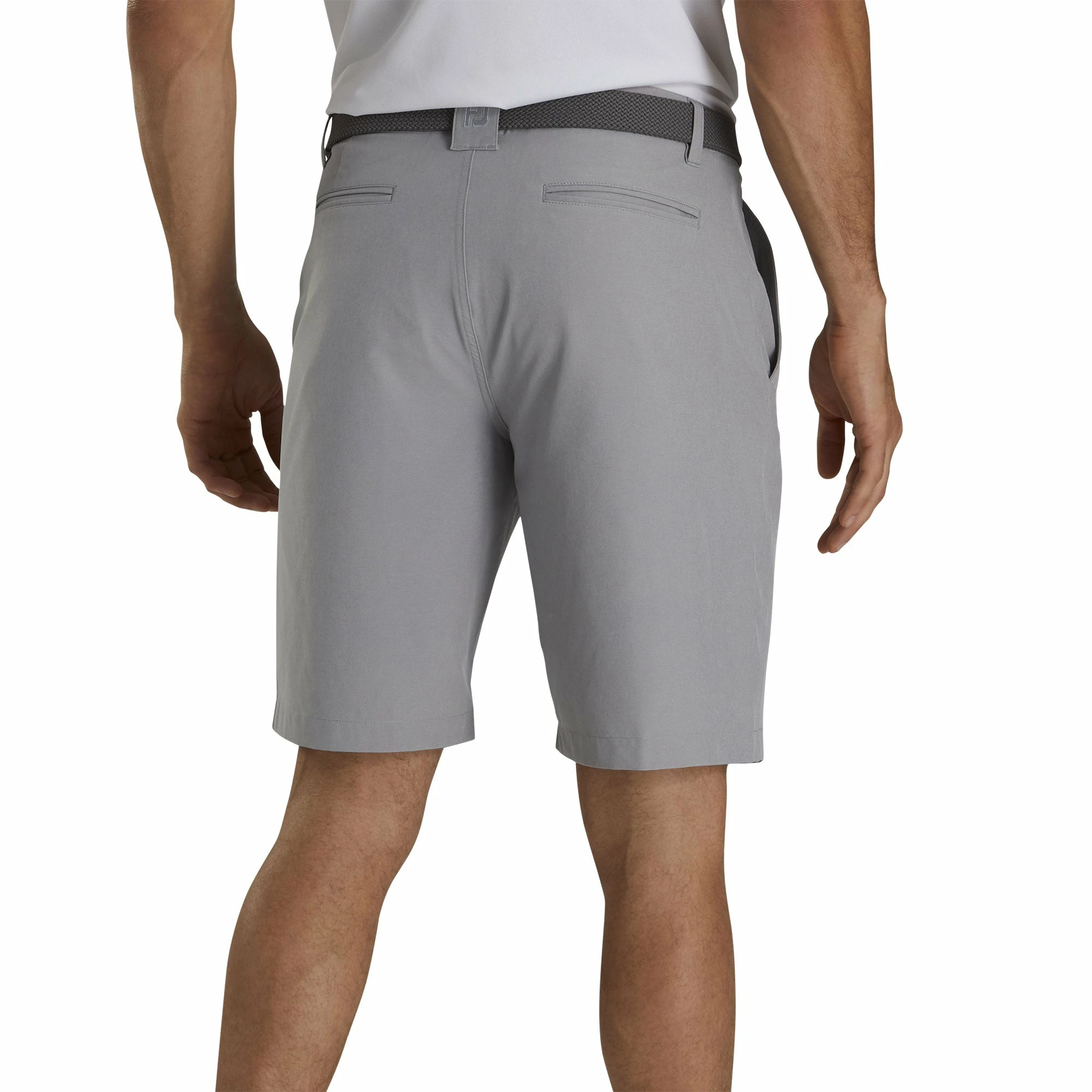 FootJoy Performance Tonal Stripe Grey Mens Woven Golf Shorts 4 FootJoy Performance Tonal Stripe Grey Mens Woven Golf Shorts - Image 2