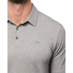 TravisMathew Dime Piece Heather Medium Grey Mens Golf Polo -Golf Clubs Sales Store 21151 HTHRMDGY0HMD 2