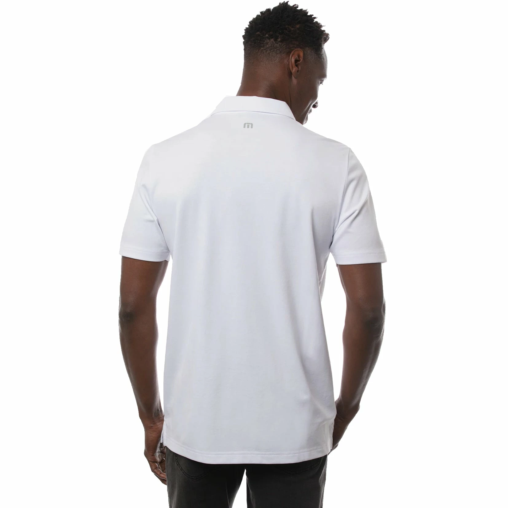 TravisMathew Get Iced White Mens Golf Polo 5 TravisMathew Get Iced White Mens Golf Polo - Image 3