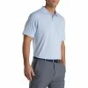 FootJoy Lisle Broken Pinstripe Sky-White Mens Golf Polo -Golf Clubs Sales Store 21642 SKYWHITE