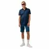 J.Lindeberg J. Lindeberg KV Print Regular Fit JL HQ Blue Mens Golf Polo -Golf Clubs Sales Store 22552 JLHQBLUEO432