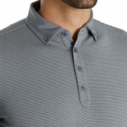 FootJoy Feeder Stripe Jersey Heather Smoke Mens Longsleeve Golf Polo 7 FootJoy Feeder Stripe Jersey Heather Smoke Mens Longsleeve Golf Polo -Golf Clubs Sales Store 22719 HTHSMKHTHGRY 2