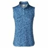 Daily Sports Coral Blue Womens Sleeveless Golf Polo -Golf Clubs Sales Store 22759 NIGHTBLUE574