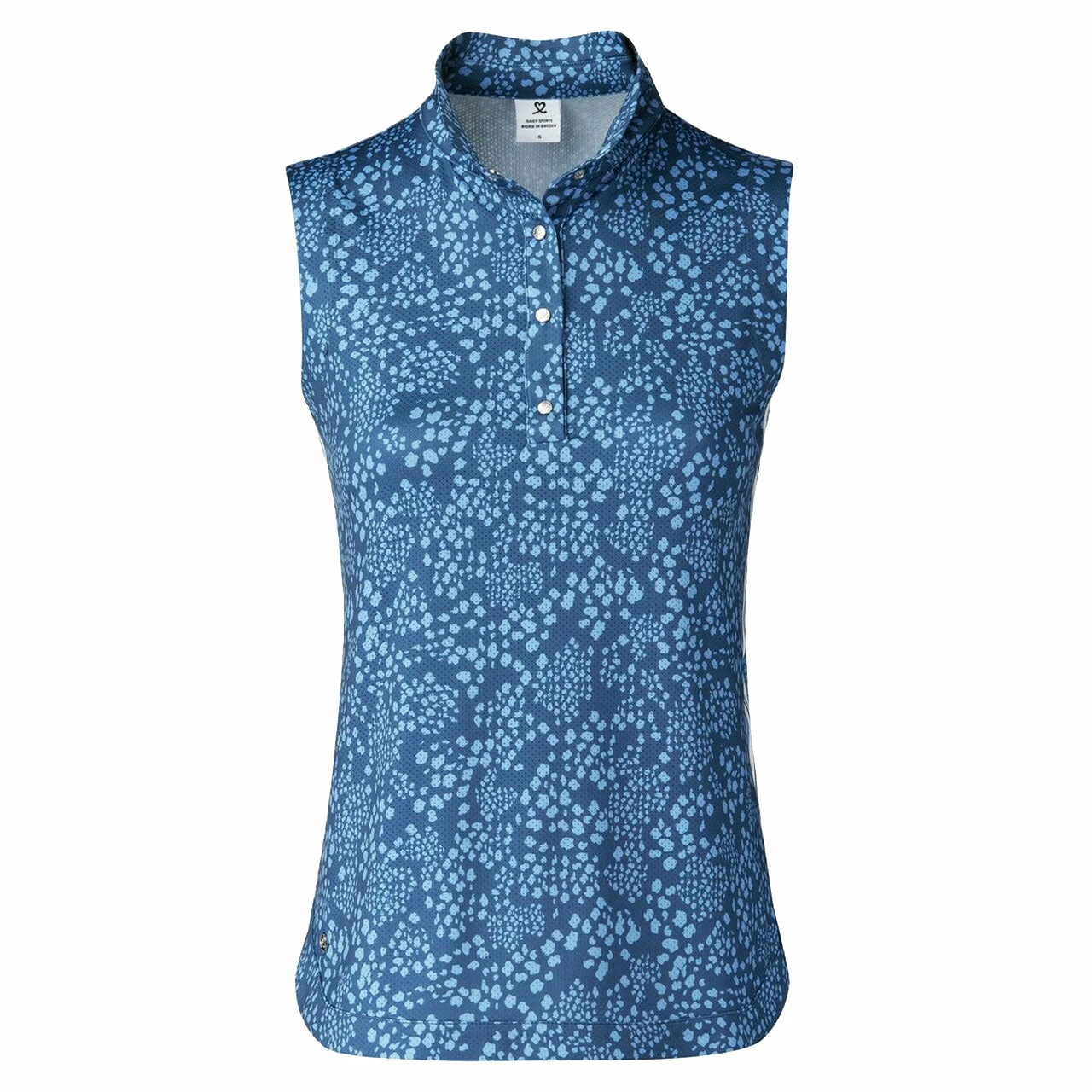 Daily Sports Coral Blue Womens Sleeveless Golf Polo 3 Daily Sports Coral Blue Womens Sleeveless Golf Polo