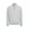 Polo Ralph Lauren Half Button Mock Light Grey Heather Mens Golf Sweater -Golf Clubs Sales Store 22805 GOLFLTGRYHTH