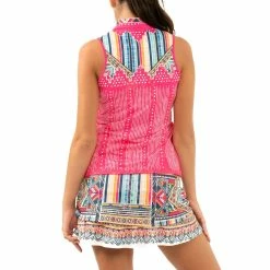 Lucky In Love Pretty In Ink Womens Golf Tank Top -Golf Clubs Sales Store 22876 SHOCKNGPNK645 2