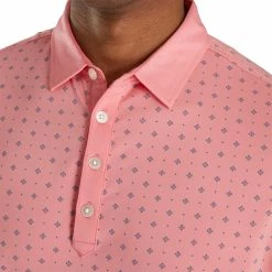 FootJoy Athletic Fit Deco Print Coral Mens Golf Polo 7 FootJoy Athletic Fit Deco Print Coral Mens Golf Polo -Golf Clubs Sales Store 24684 CORALPNKSLATE 2