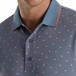 FootJoy Push Play Print Lisle Knit Graphite Mens Golf Polo -Golf Clubs Sales Store 24741 GRAPHITEWHITE 2 0ea62a08 fc2d 4720 b5b4 3acab96e92fa