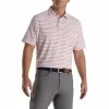 FootJoy Chalk Line Print Stretch White Mens Golf Polo 1 FootJoy Chalk Line Print Stretch White Mens Golf Polo -Golf Clubs Sales Store 24743 WHITECORAL
