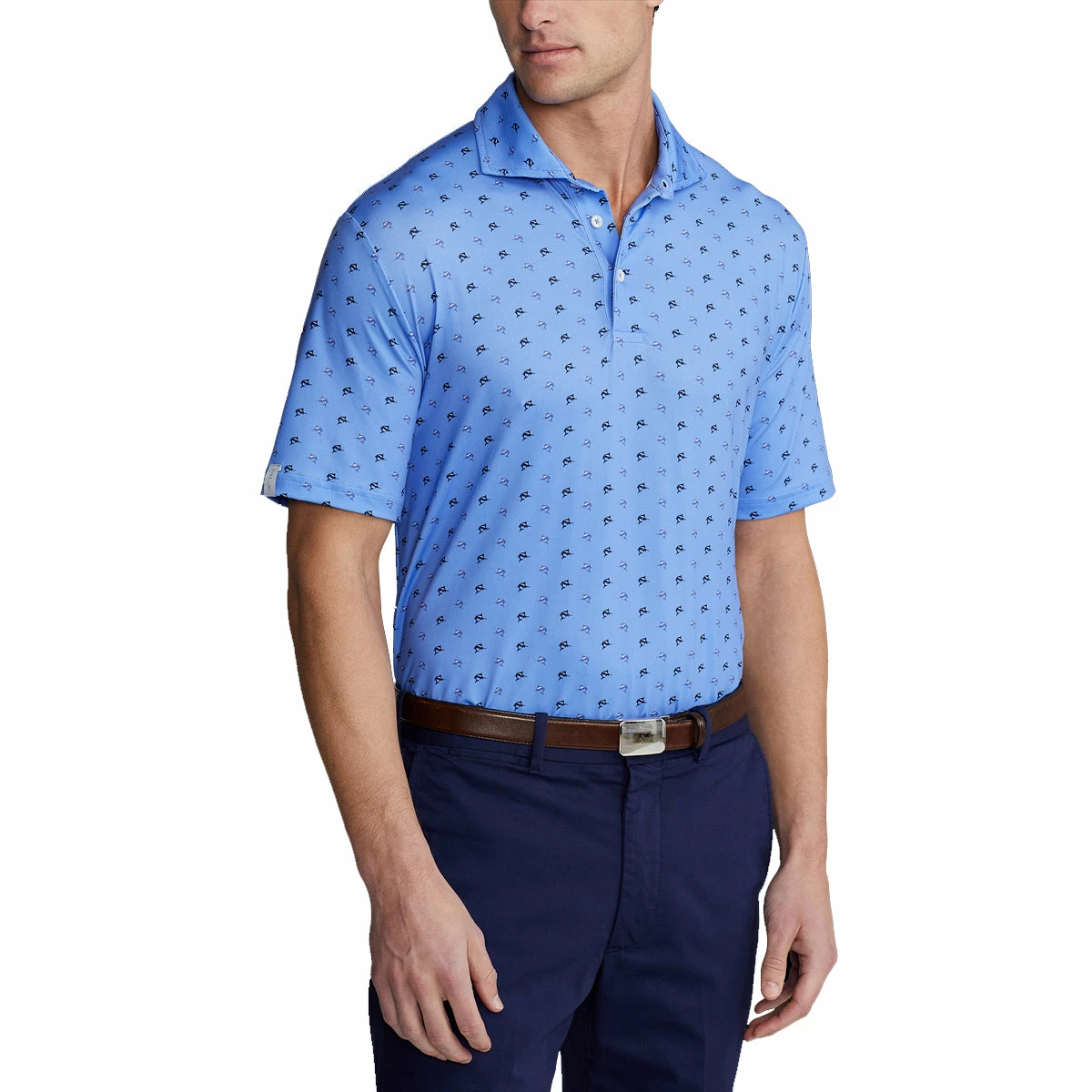 Polo Ralph Lauren RLX Ralph Lauren Printed Lightweight Airflow Jersey Sailfish Blue Mens Golf Polo 3 Polo Ralph Lauren RLX Ralph Lauren Printed Lightweight Airflow Jersey Sailfish Blue Mens Golf Polo