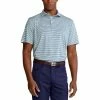 Polo Ralph Lauren RLX Ralph Lauren Featherweight Tri-Color Stripe Green Mens Golf Polo -Golf Clubs Sales Store 24931 OUTBKGRNMULTI