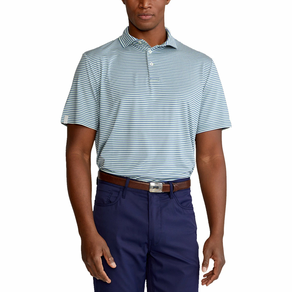 Polo Ralph Lauren RLX Ralph Lauren Featherweight Tri-Color Stripe Green Mens Golf Polo 3 Polo Ralph Lauren RLX Ralph Lauren Featherweight Tri-Color Stripe Green Mens Golf Polo