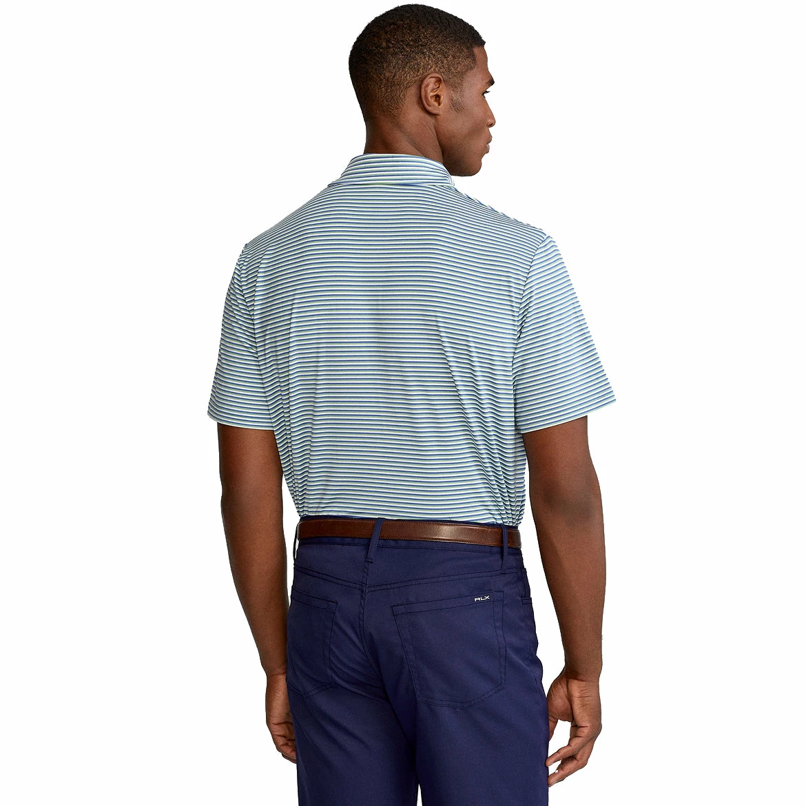 Polo Ralph Lauren RLX Ralph Lauren Featherweight Tri-Color Stripe Green Mens Golf Polo 4 Polo Ralph Lauren RLX Ralph Lauren Featherweight Tri-Color Stripe Green Mens Golf Polo - Image 2