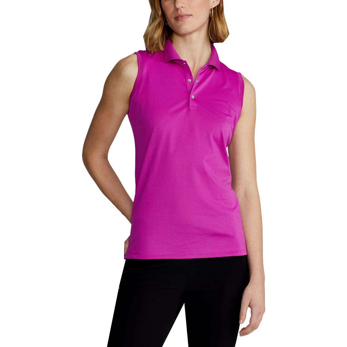 Polo Ralph Lauren RLX Ralph Lauren Tournament Bright Pink Womens Sleeveless Golf Polo 3 Polo Ralph Lauren RLX Ralph Lauren Tournament Bright Pink Womens Sleeveless Golf Polo