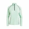 Polo Ralph Lauren RLX Ralph Lauren Airflow April Green Womens Longsleeve Golf 1/4 Zip -Golf Clubs Sales Store 25005 APRILGREENBLK