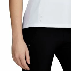 Polo Ralph Lauren RLX Ralph Lauren Scallop Placket White Womens Golf Polo -Golf Clubs Sales Store 25015 PUREWHITE 2