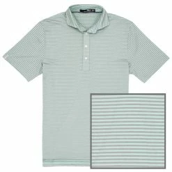 Polo Ralph Lauren RLX Ralph Lauren Lightweight Airflow Feed Stripe April Green Mens Golf Polo