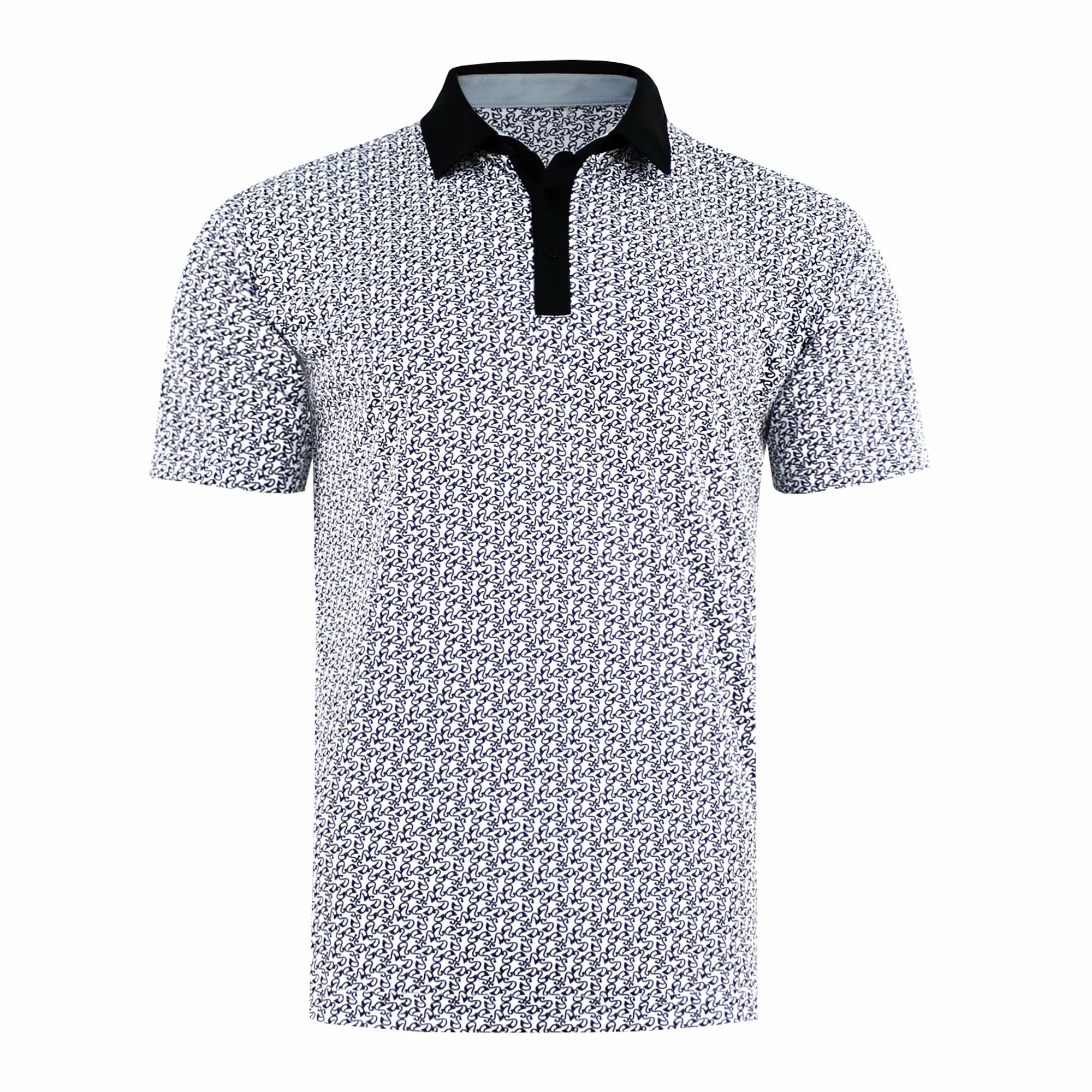 Swannies Davison Black White Mens Golf Polo 3 Swannies Davison Black White Mens Golf Polo