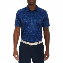 Robert Graham BBQ Boss Knit Mens Golf Polo 8 Robert Graham BBQ Boss Knit Mens Golf Polo -Golf Clubs Sales Store 25819 NAVY