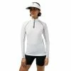 J.Lindeberg J. Lindeberg Jonah Mid Layer White Womens Golf Pullover -Golf Clubs Sales Store 26562 WHITE0000