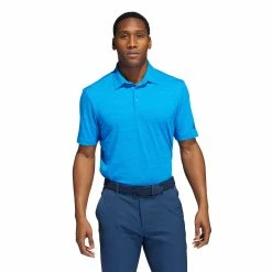 Adidas Golf Adidas Space-Dyed Striped Mens Golf Polo
